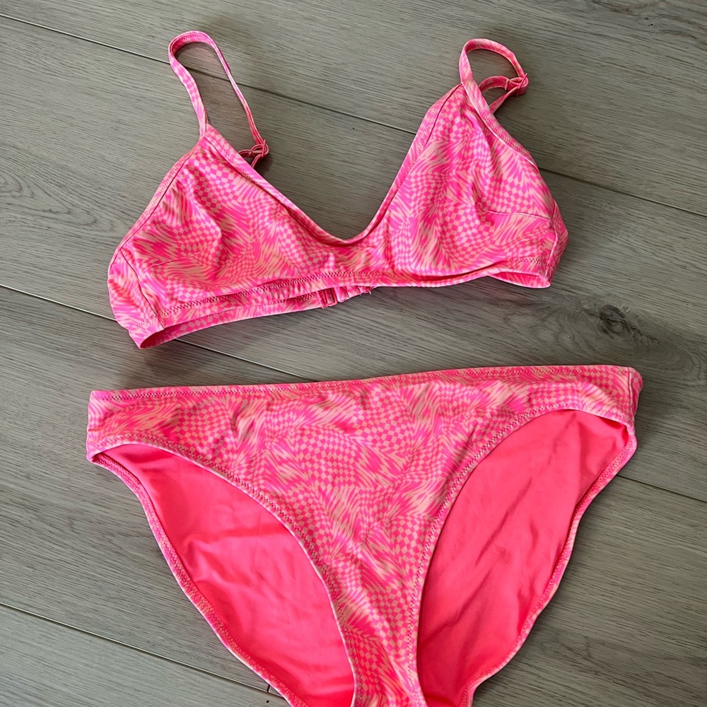 Pink Patterned Bikini Set